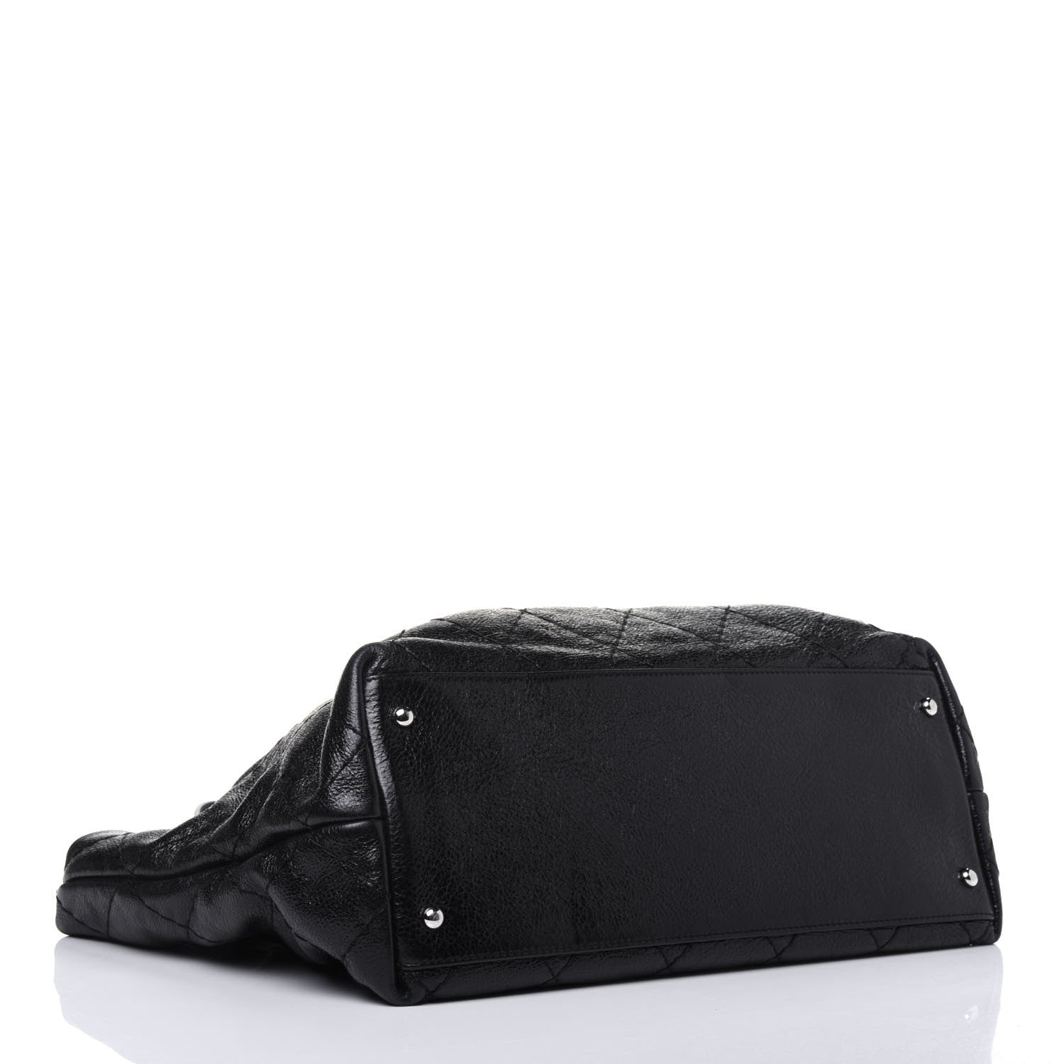 Chanel Glazed Calfskin Large On The Road Tote Black 4 of 22