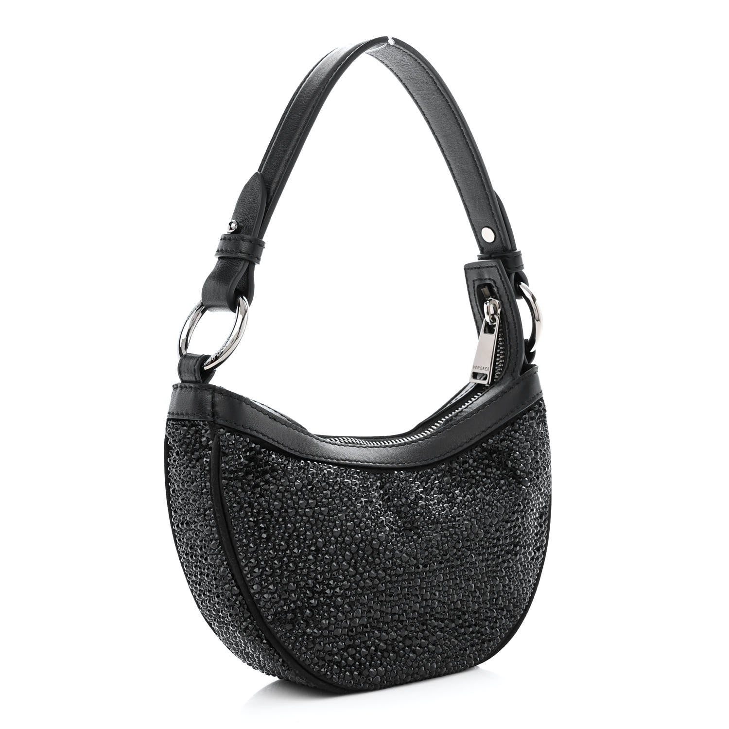Versace Crystal Repeat Mini Hobo Black 3 of 10