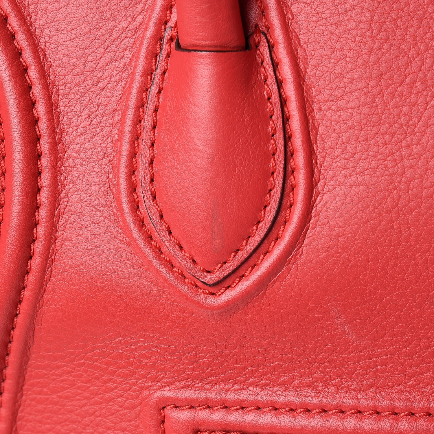 Celine Supple Calfskin Medium Phantom Luggage Vermillion 15 of 21