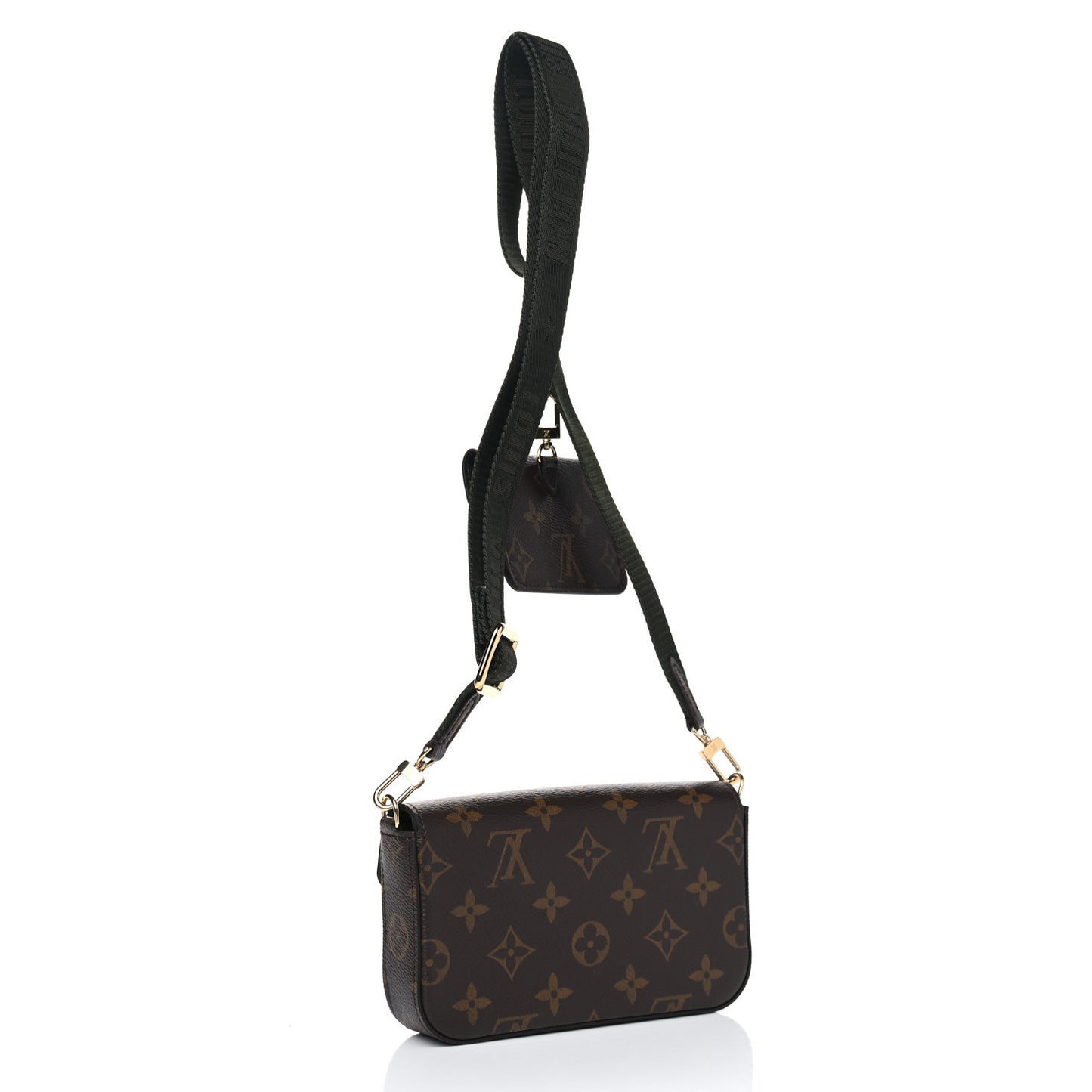 Monogram Felicie Strap & Go Kaki