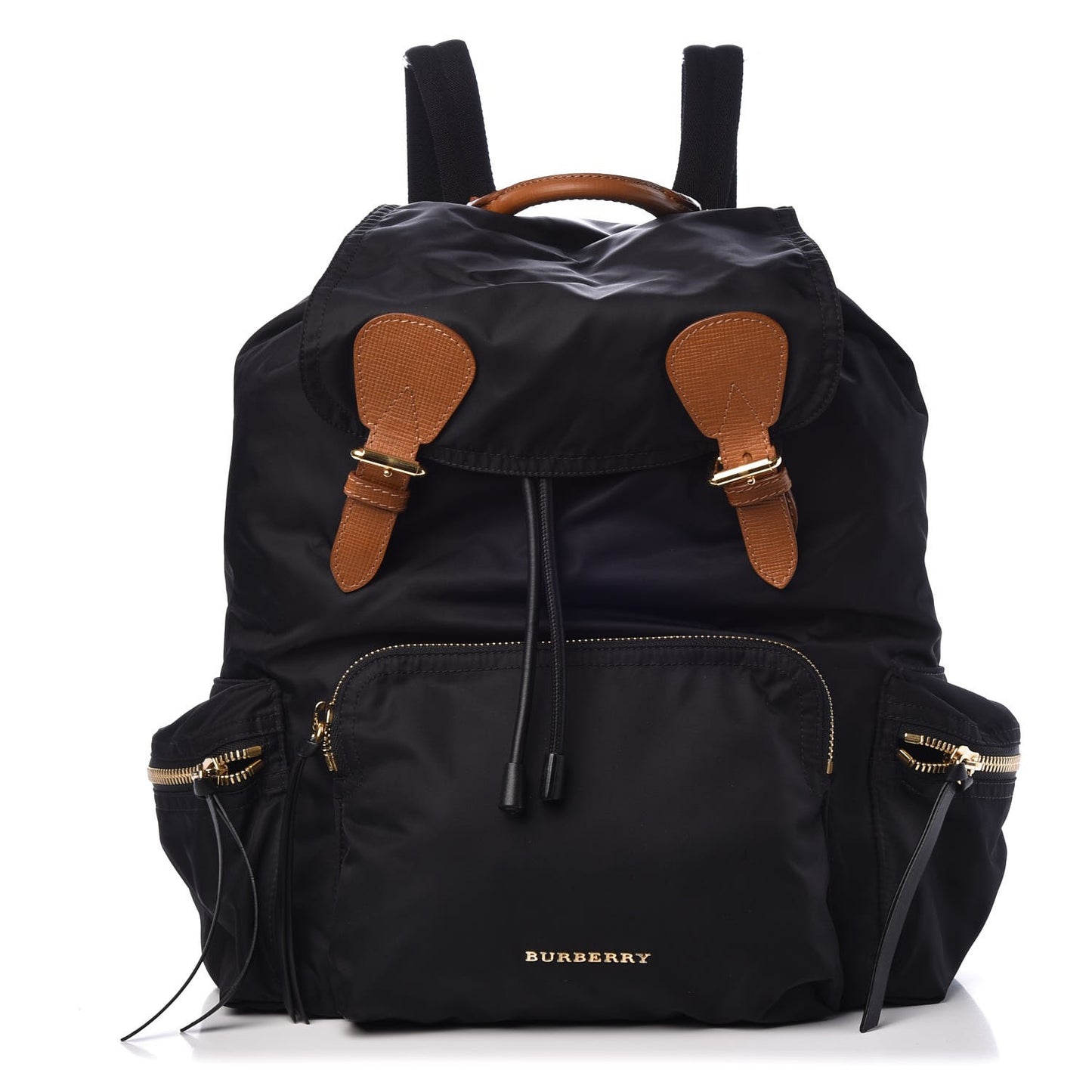 Nylon Large Rucksack Backpack Black