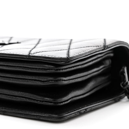 Saint Laurent Lambskin Diamond Quilted Monogram Angie Chain Bag Black 10 of 11