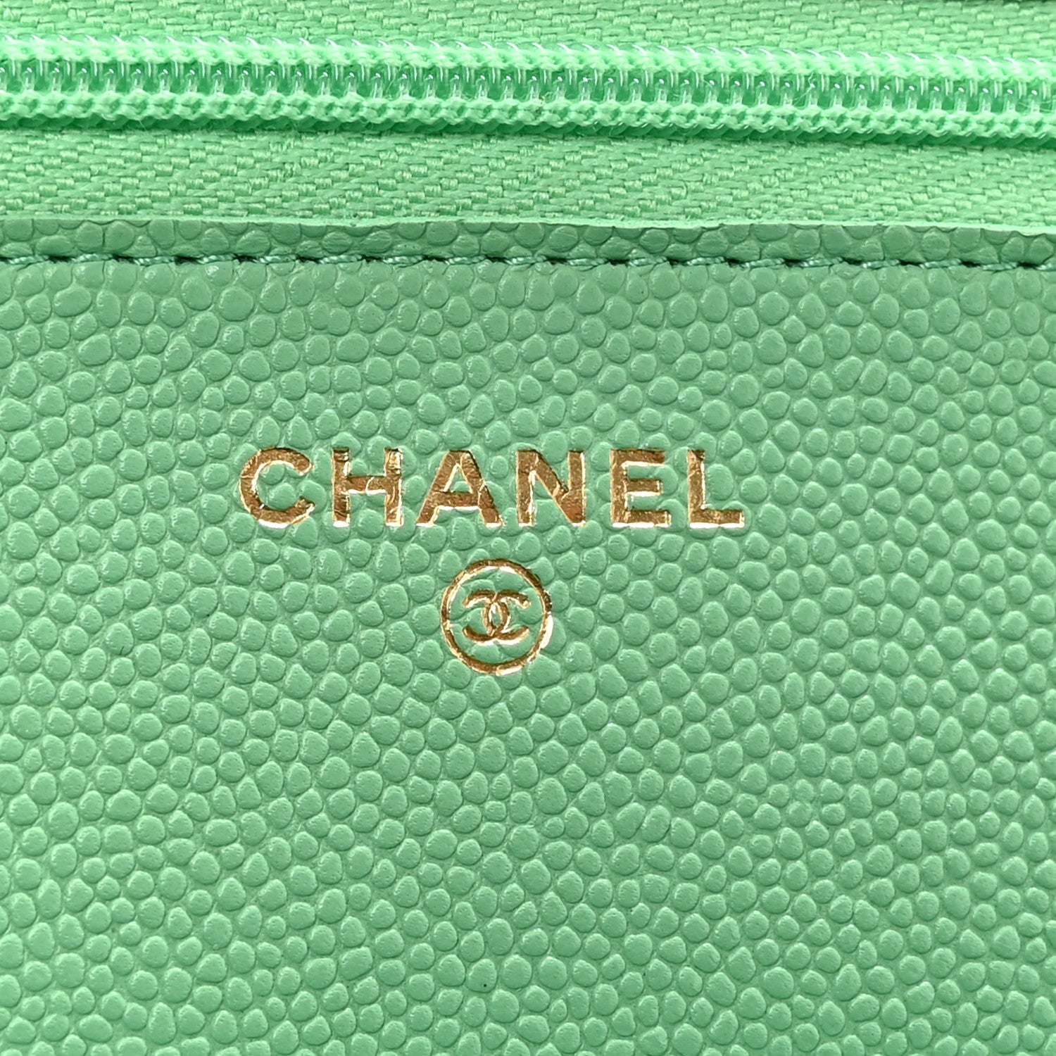Chanel Caviar Quilted Wallet On Chain WOC Green 6 of 14