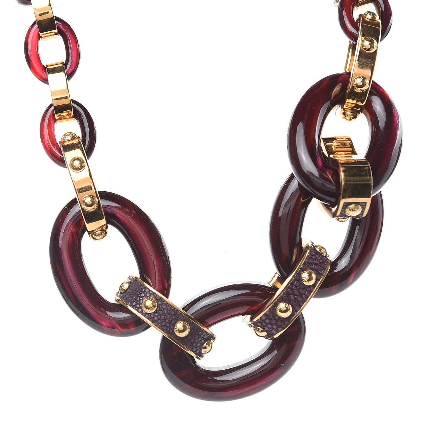 Gimme A Clue Collar Necklace Purple Gold