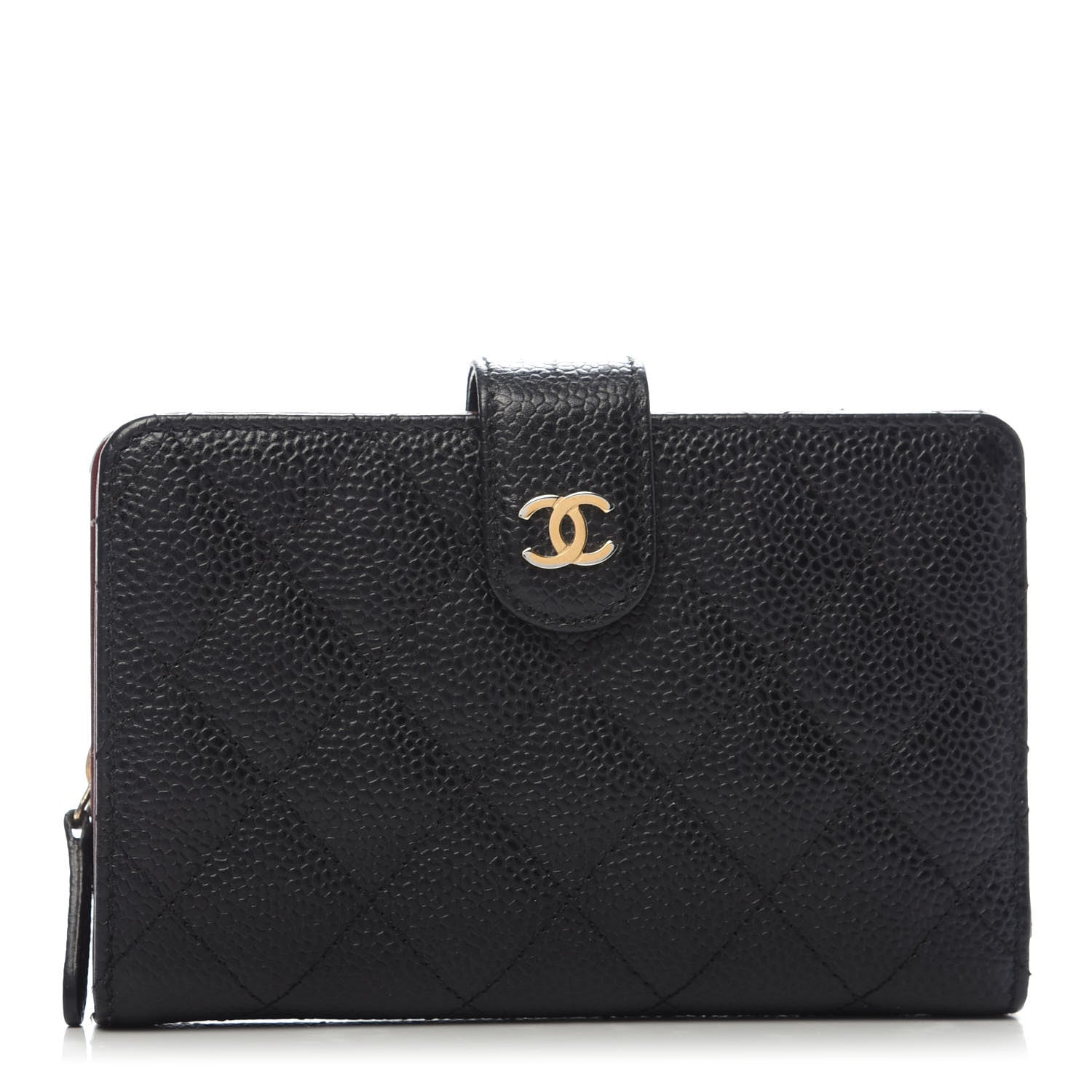 Chanel Caviar Quilted CC French Wallet Black 1 of 11