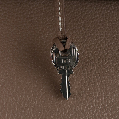 Hermes Taurillon Clemence Birkin 35 Etoupe 13 of 28