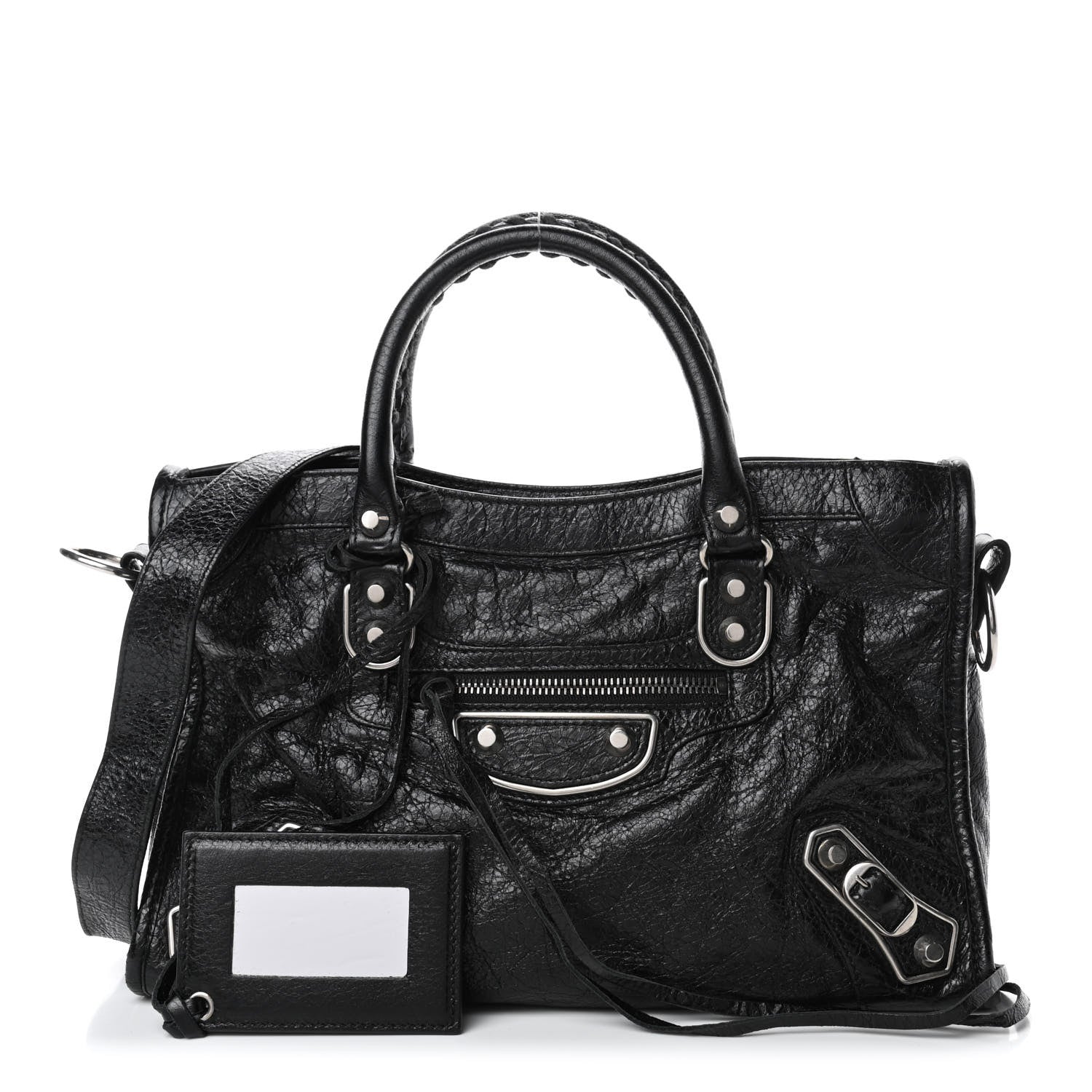 Balenciaga Chevre Silver Metallic Edge Hardware S City Black 1 of 4