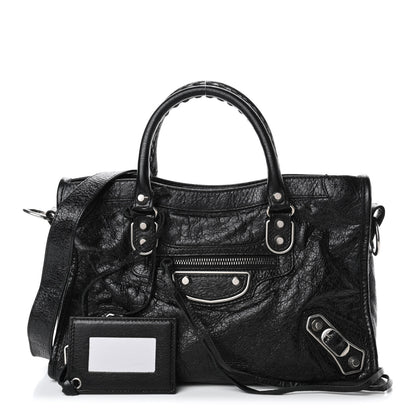 Balenciaga Chevre Silver Metallic Edge Hardware S City Black 1 of 4