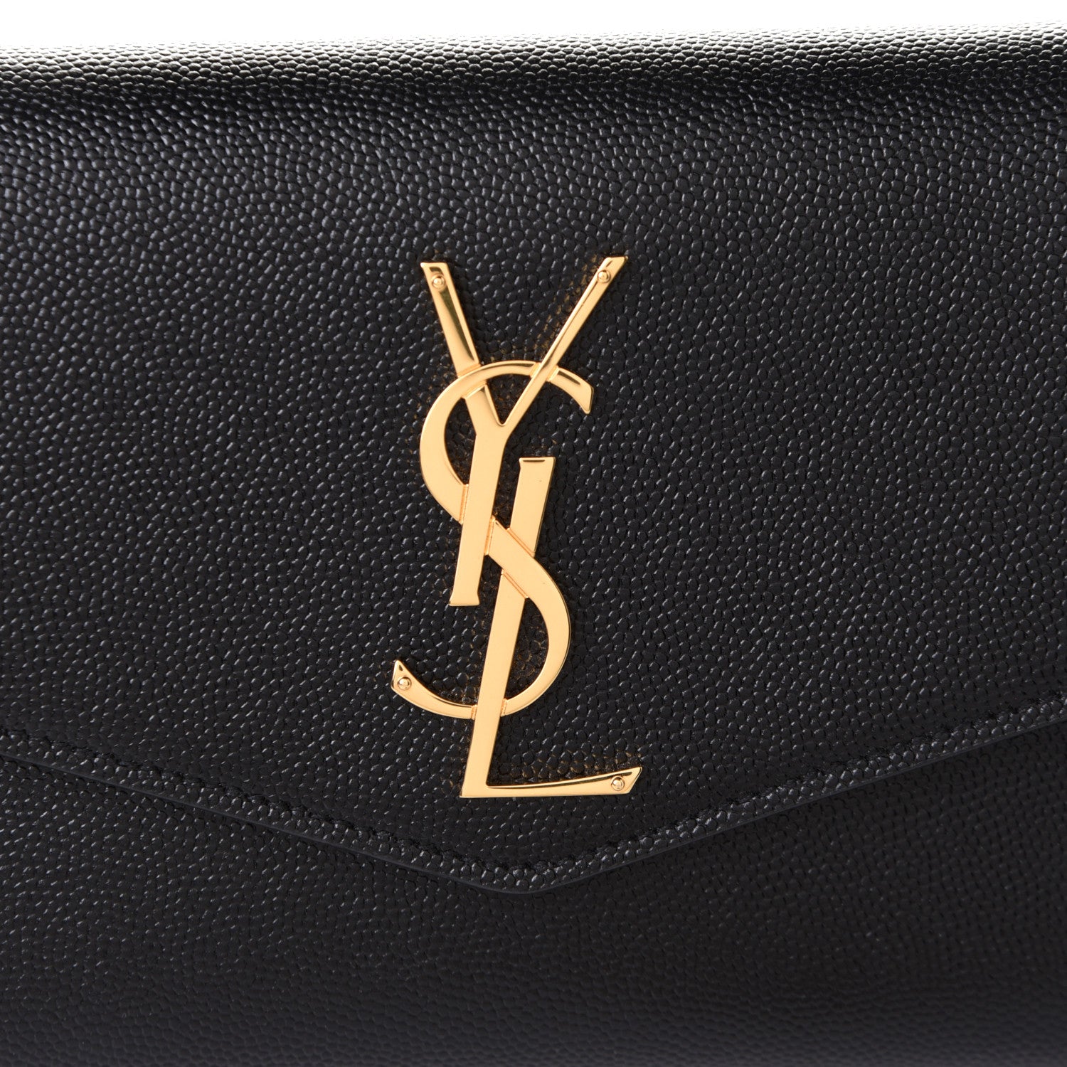 Saint Laurent Grain De Poudre Uptown Chain Wallet Black 8 of 11