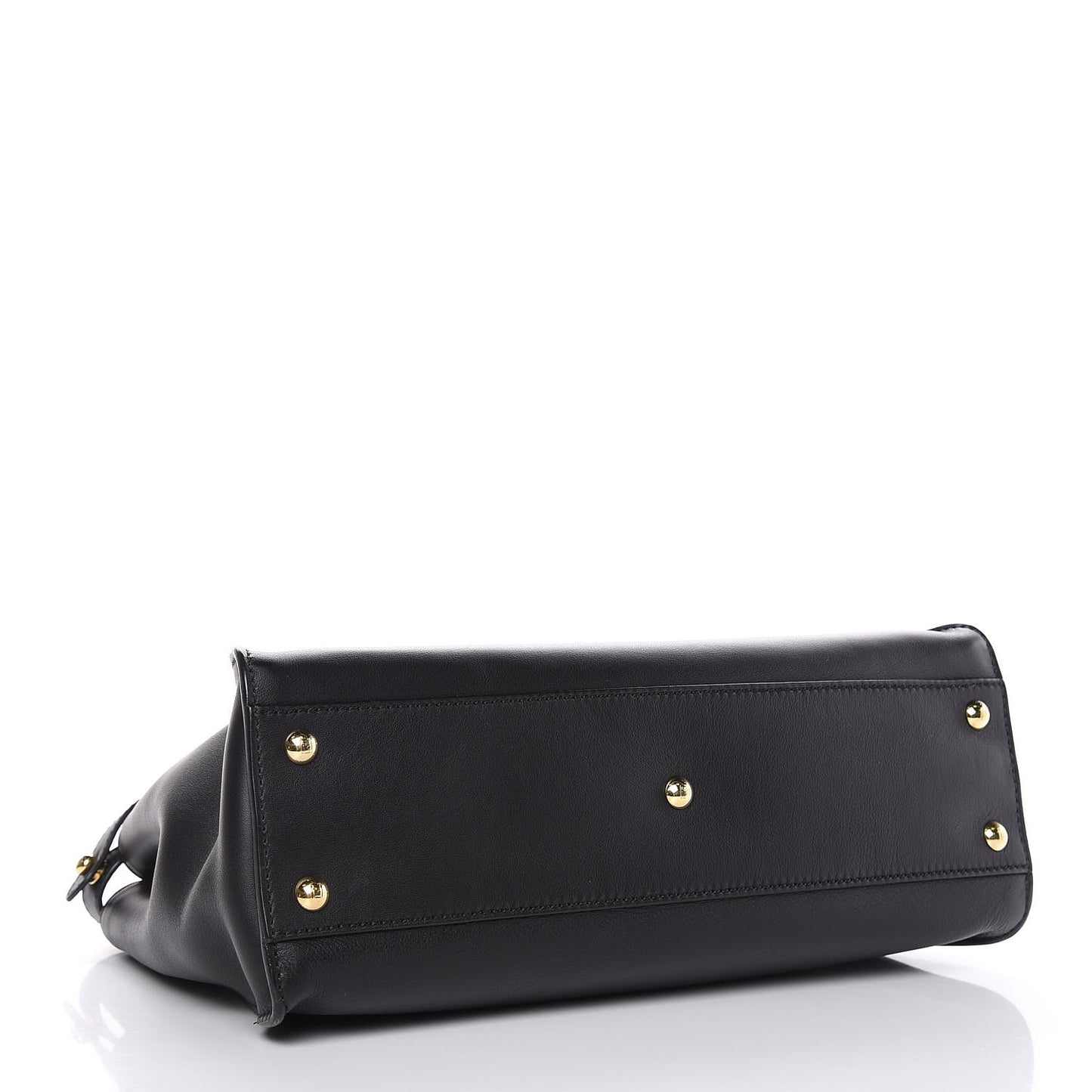 Vitello Seta Shiny Nappa Medium Peekaboo Iconic Satchel Black