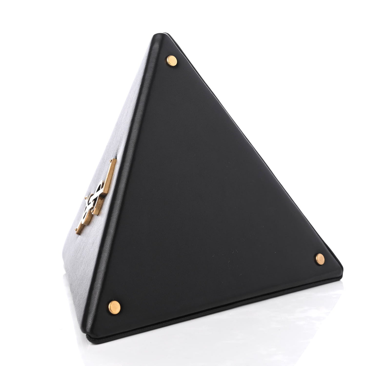 Saint Laurent Lambskin Pyramid Clutch Black 4 of 11