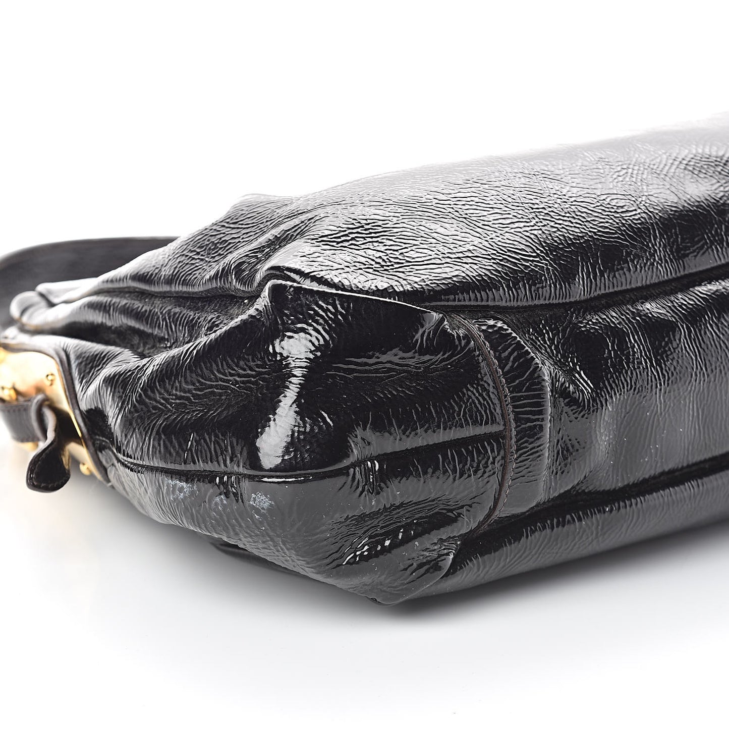 Vernice Naplak Shoulder Bag Black