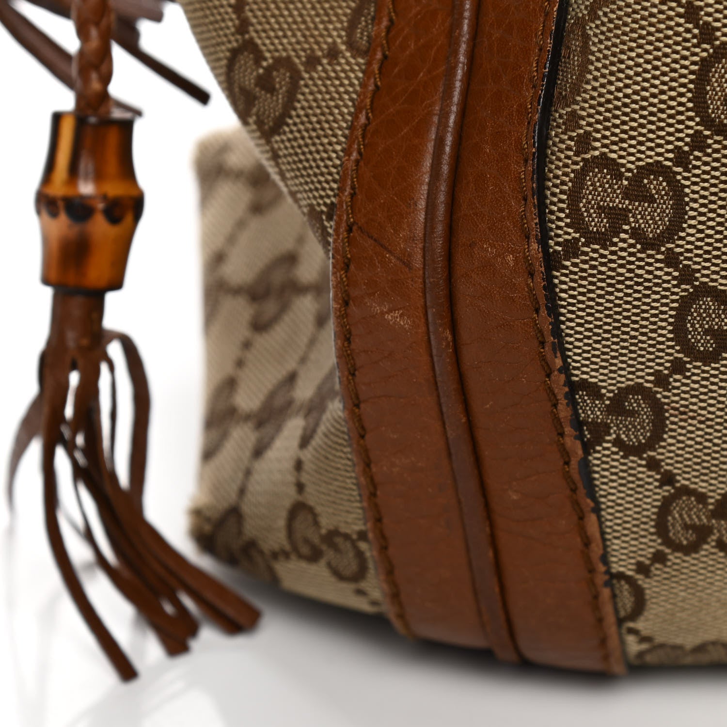Gucci Monogram Cellarius Calfskin Medium Bella Hobo Beige Ebony Cuir 13 of 16