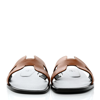 Hermes Epsom Oran Sandals 40 Gold 2 of 13