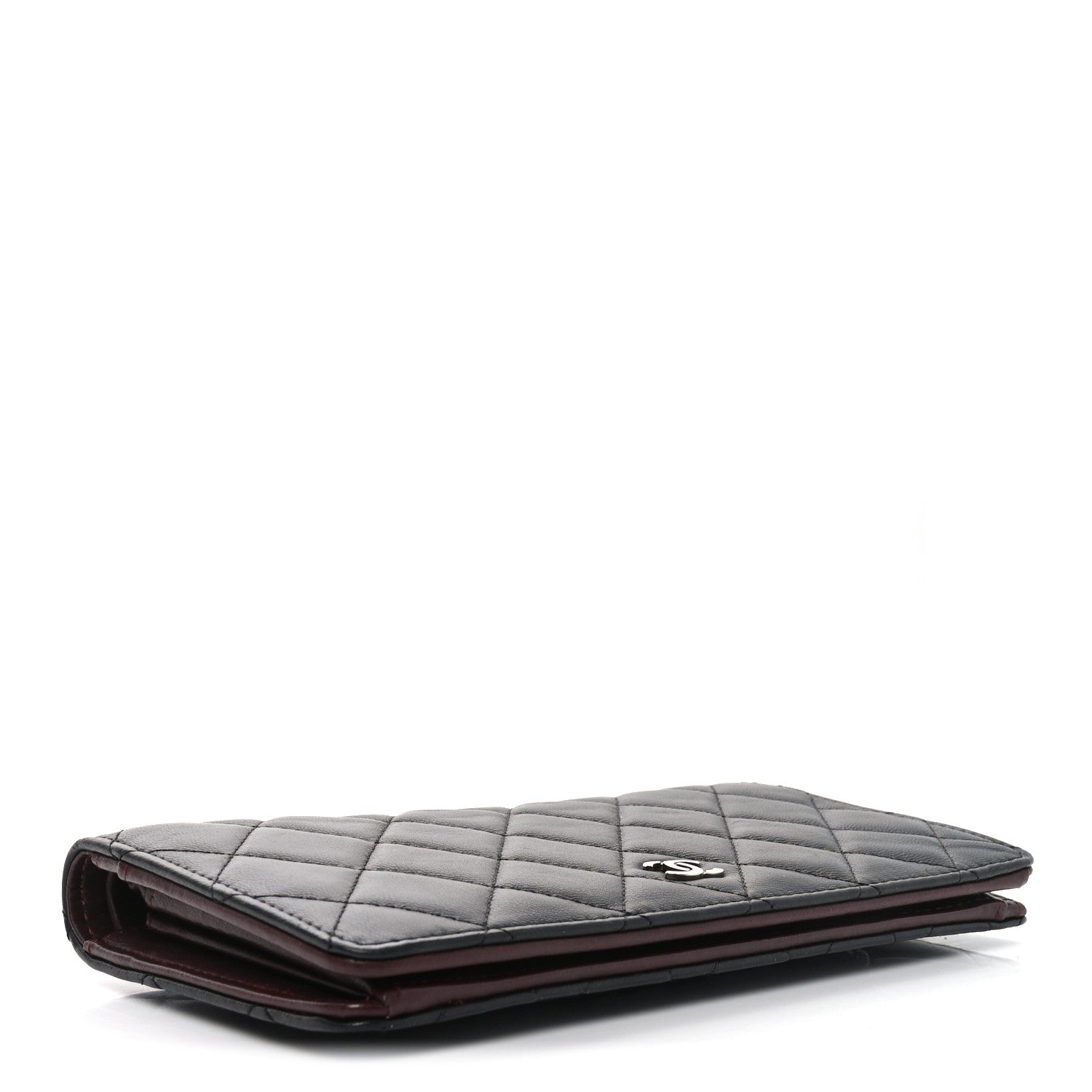 Chanel Lambskin Quilted Yen Wallet Black 4 of 8