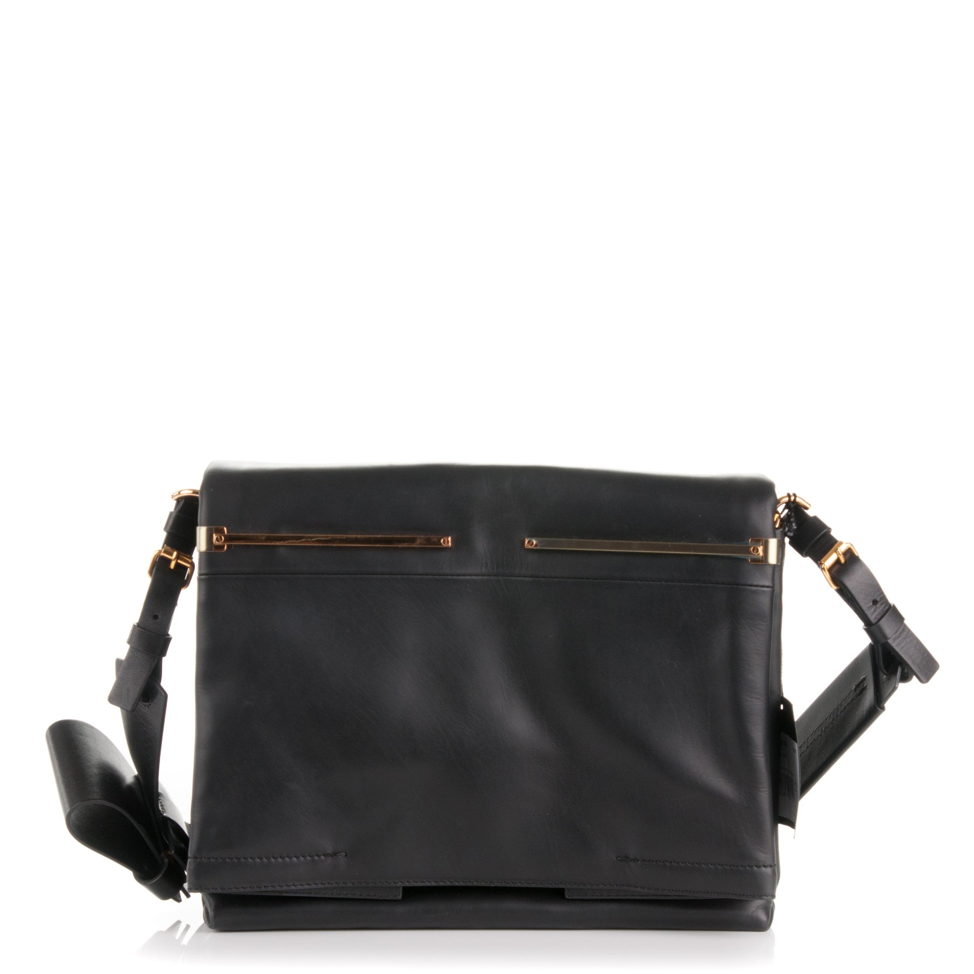 Lanvin Calfskin Flap Shoulder Bag Black 1 of 6