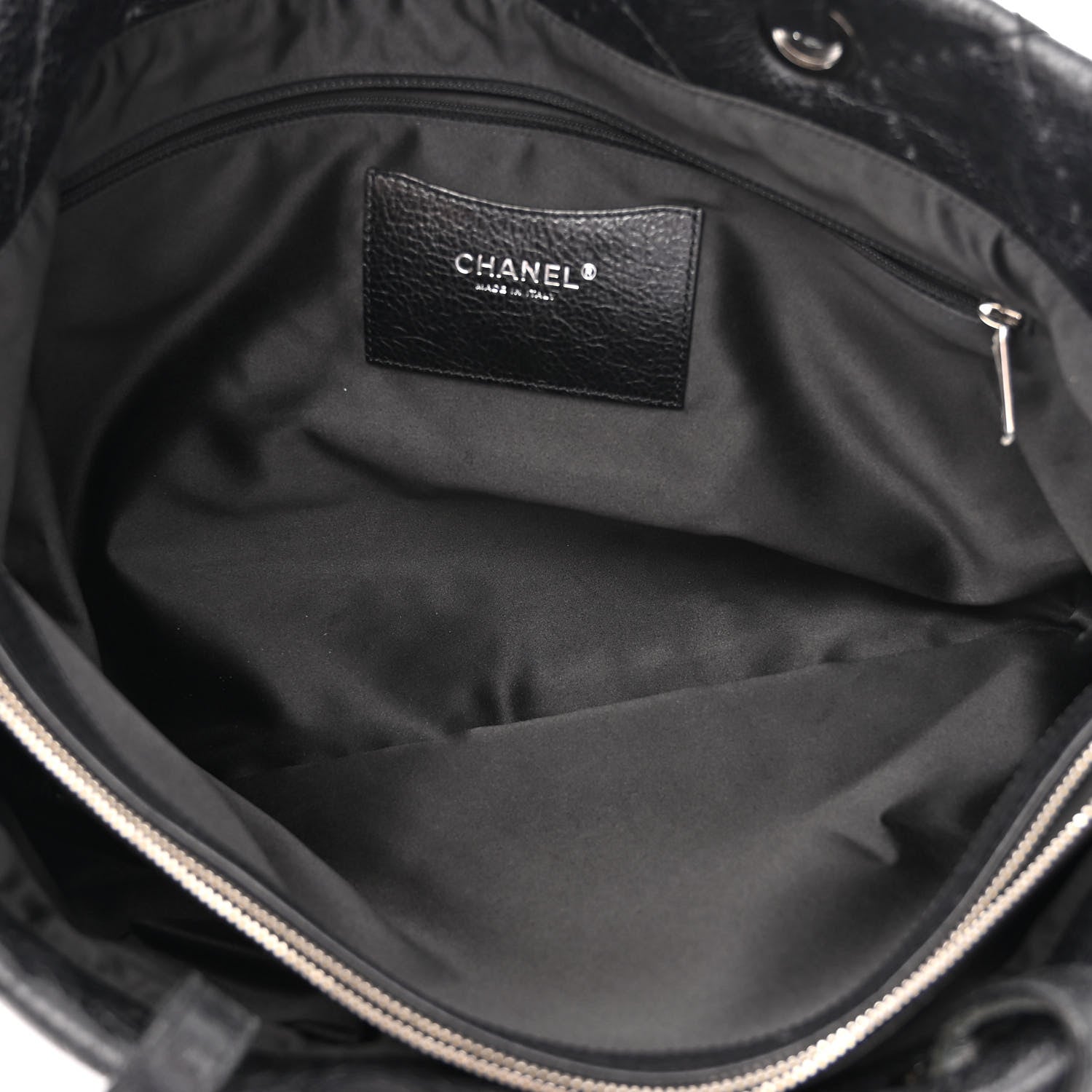 Chanel Glazed Calfskin Large On The Road Tote Black 6 of 12