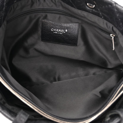 Chanel Glazed Calfskin Large On The Road Tote Black 6 of 12