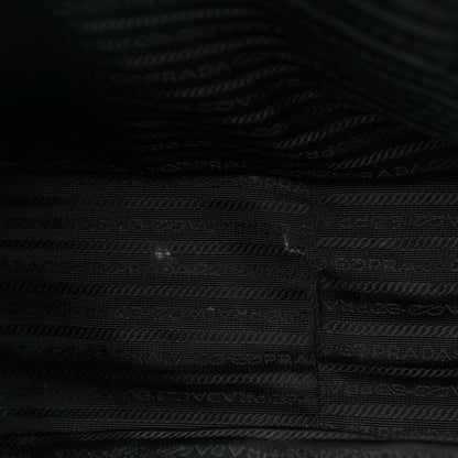 Prada Tessuto Nylon Calfskin Tote Black 11 of 13