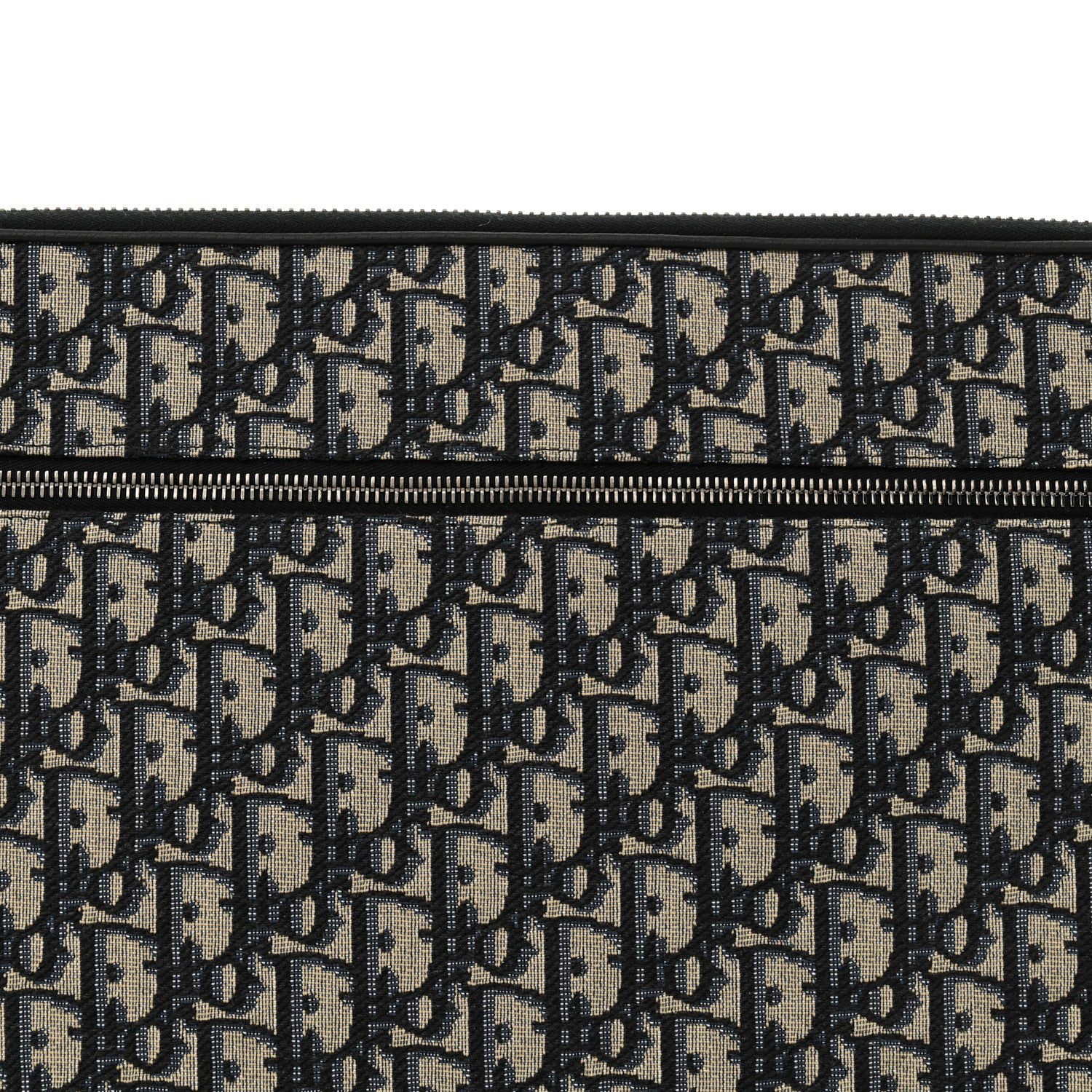 Christian Dior Oblique Grained Calfskin Laptop Case Blue Multicolor 8 of 11
