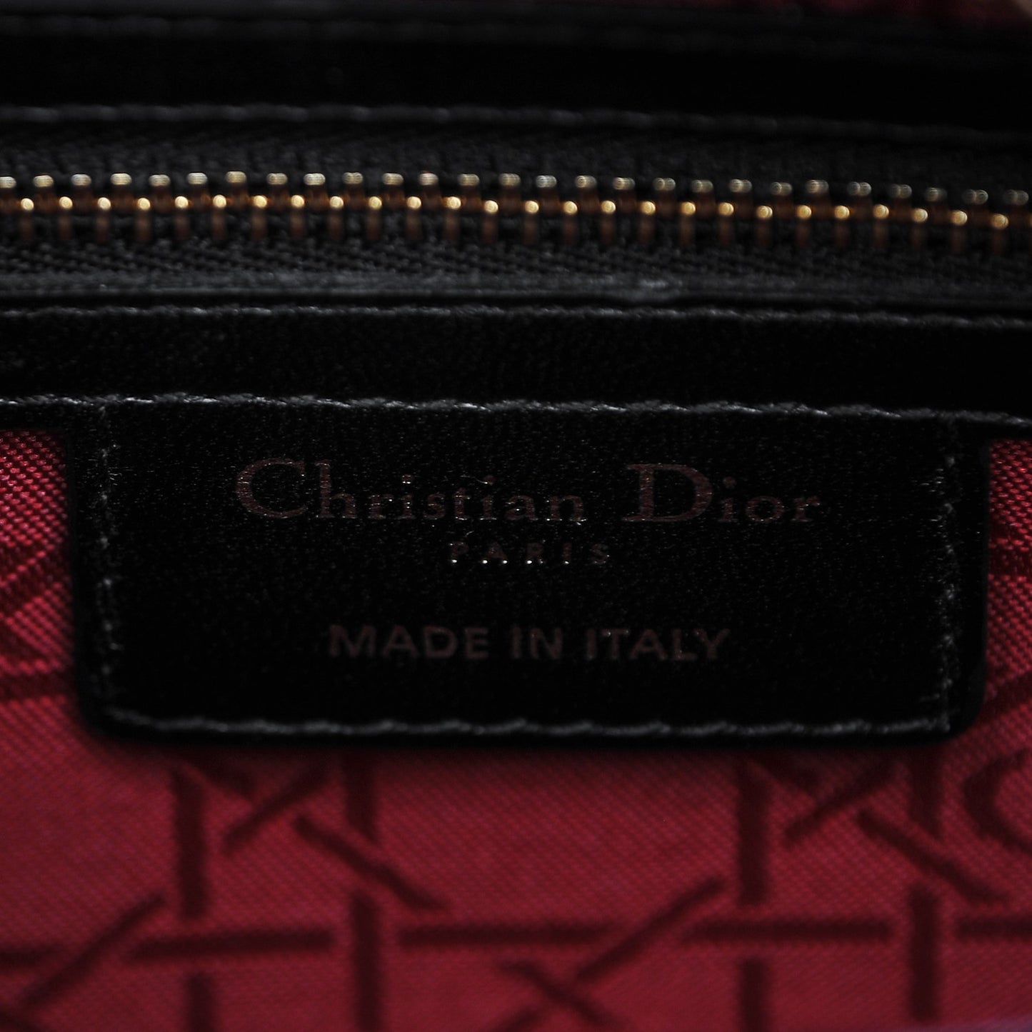 Lambskin Cannage Medium Lady Dior Black