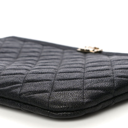 Chanel Caviar Quilted Medium Boy Cosmetic Case Black 10 of 11