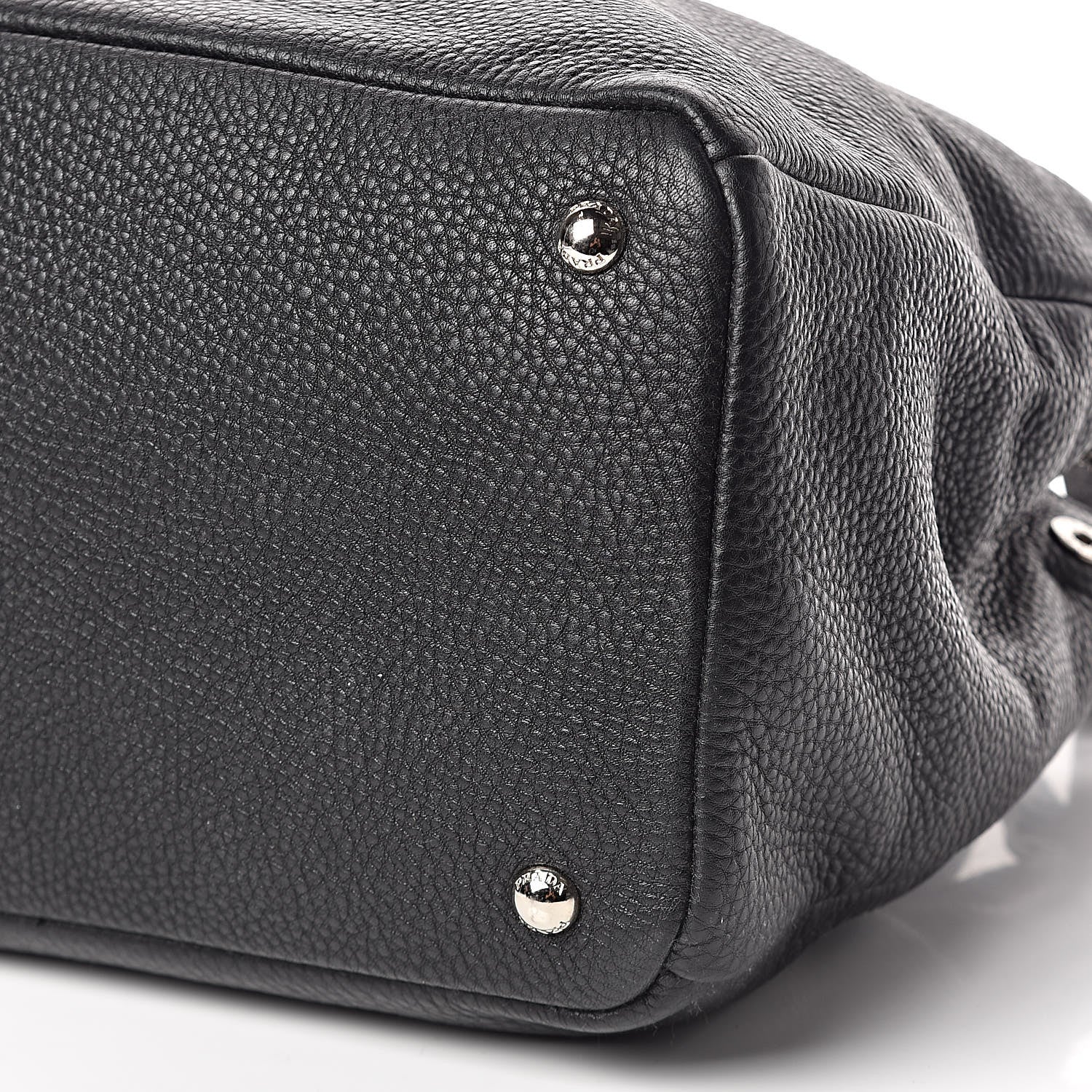Prada Vitello Daino Tote Black 9 of 11