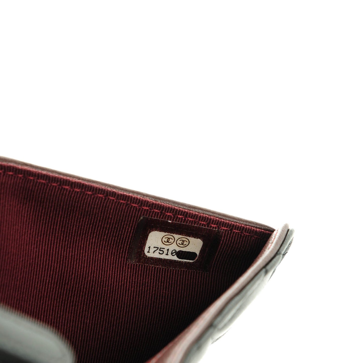 Lambskin Quilted Zipped Pocket Wallet Black