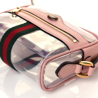 Gucci Vinyl Web Mini Ophidia Transparent Shoulder Bag Perfect Pink 8 of 12
