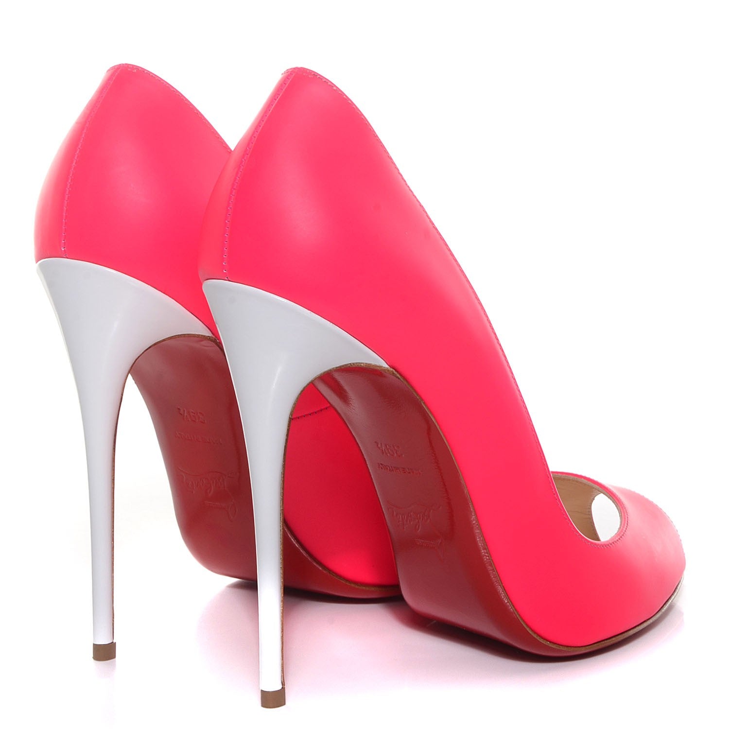 Christian Louboutin Jazz Calf Youpi 120 Pumps 39.5 Fuchsia White 4 of 7