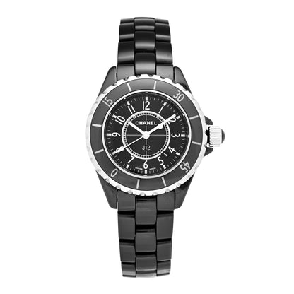 Chanel Stainless Steel Ceramic 33mm J12 Quartz Watch Black 1 of 4