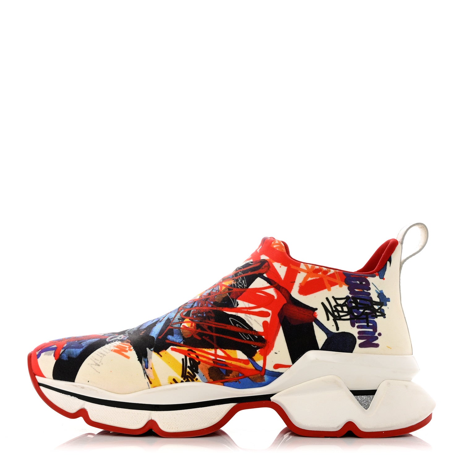 Christian Louboutin Neoprene Sock Space Run Donna Flat Sneakers 39 Multicolor 1 of 12