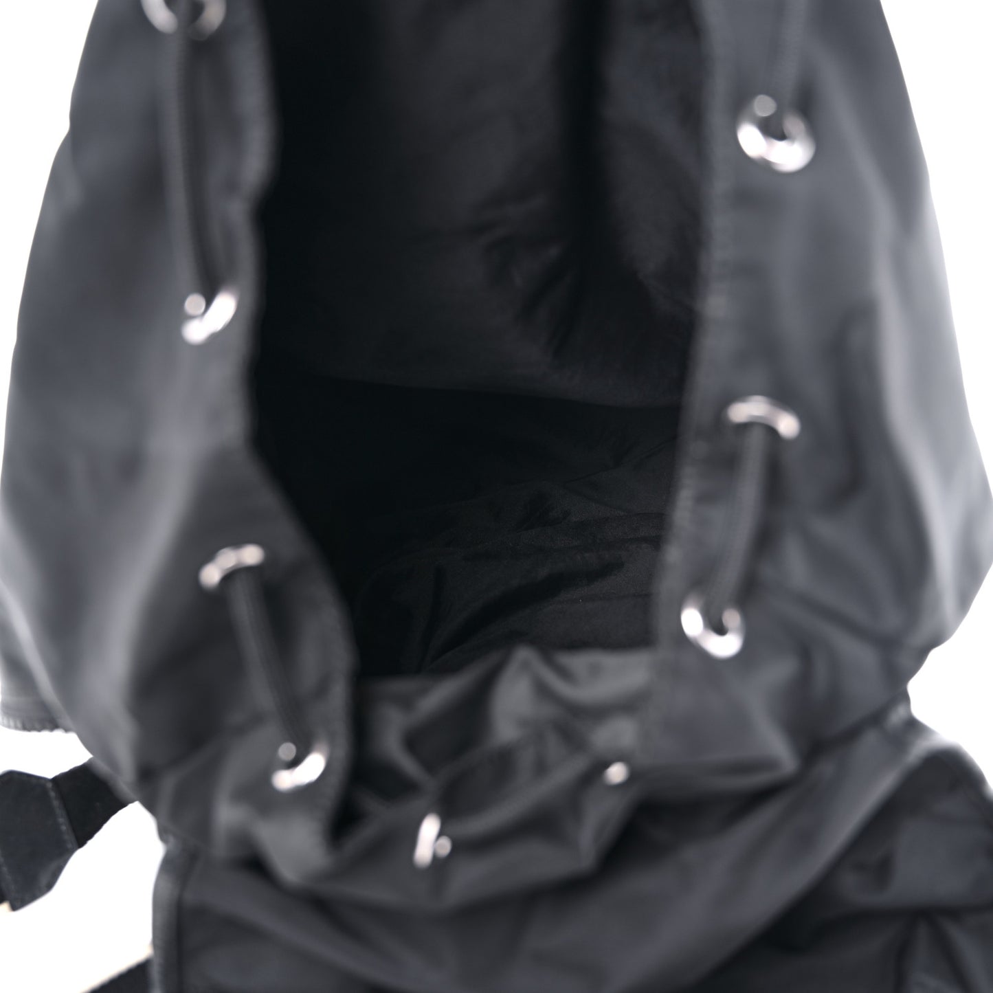Nylon Logo Backpack Black