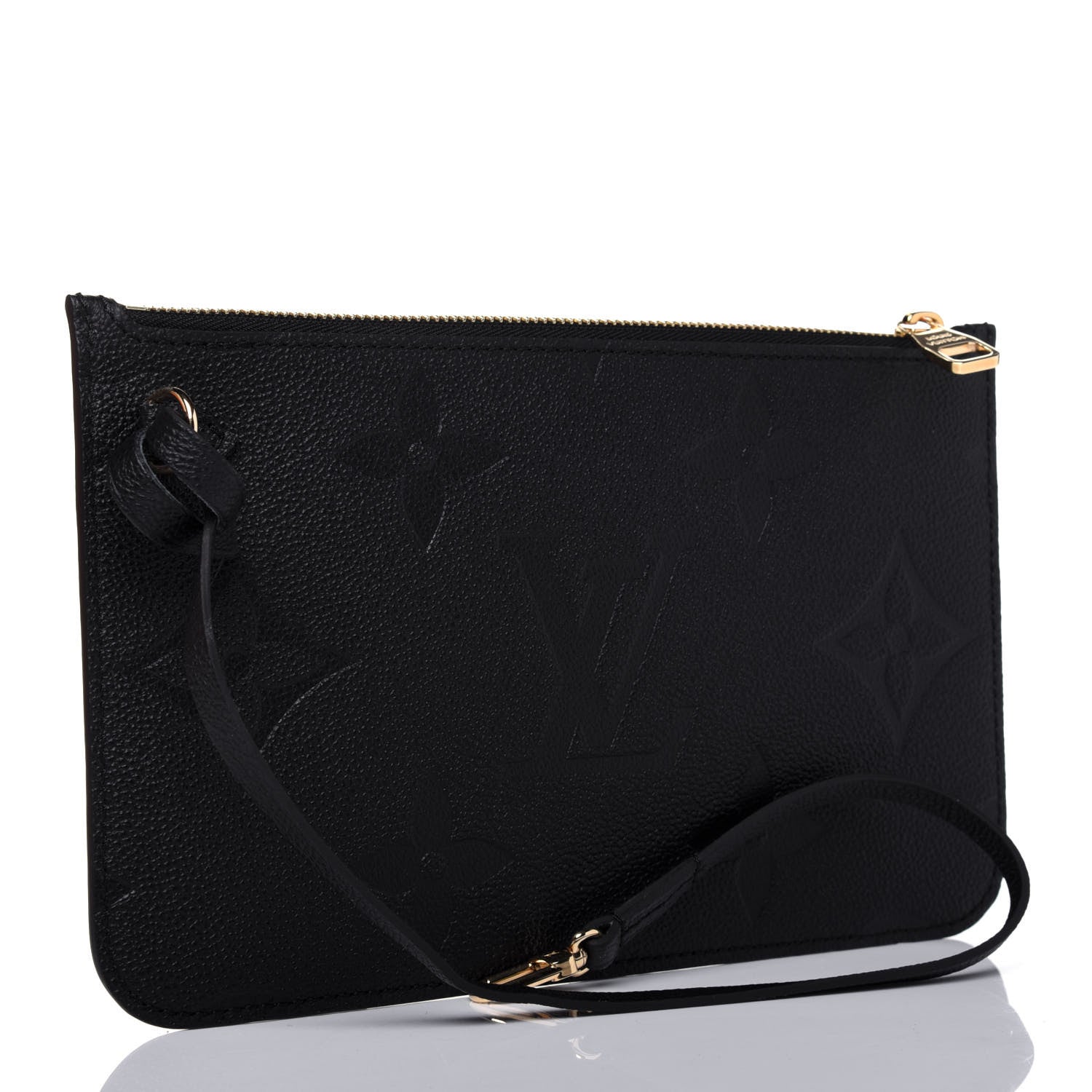 Louis Vuitton Empreinte Monogram Giant Neverfull MM Pochette Black 3 of 9
