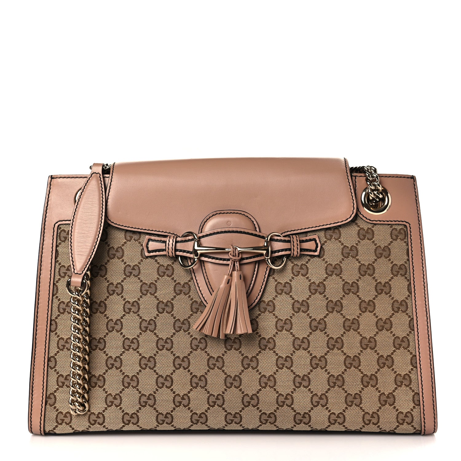 Gucci Monogram Large Emily Chain Shoulder Bag Light Pink 1 of 10