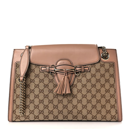 Gucci Monogram Large Emily Chain Shoulder Bag Light Pink 1 of 10