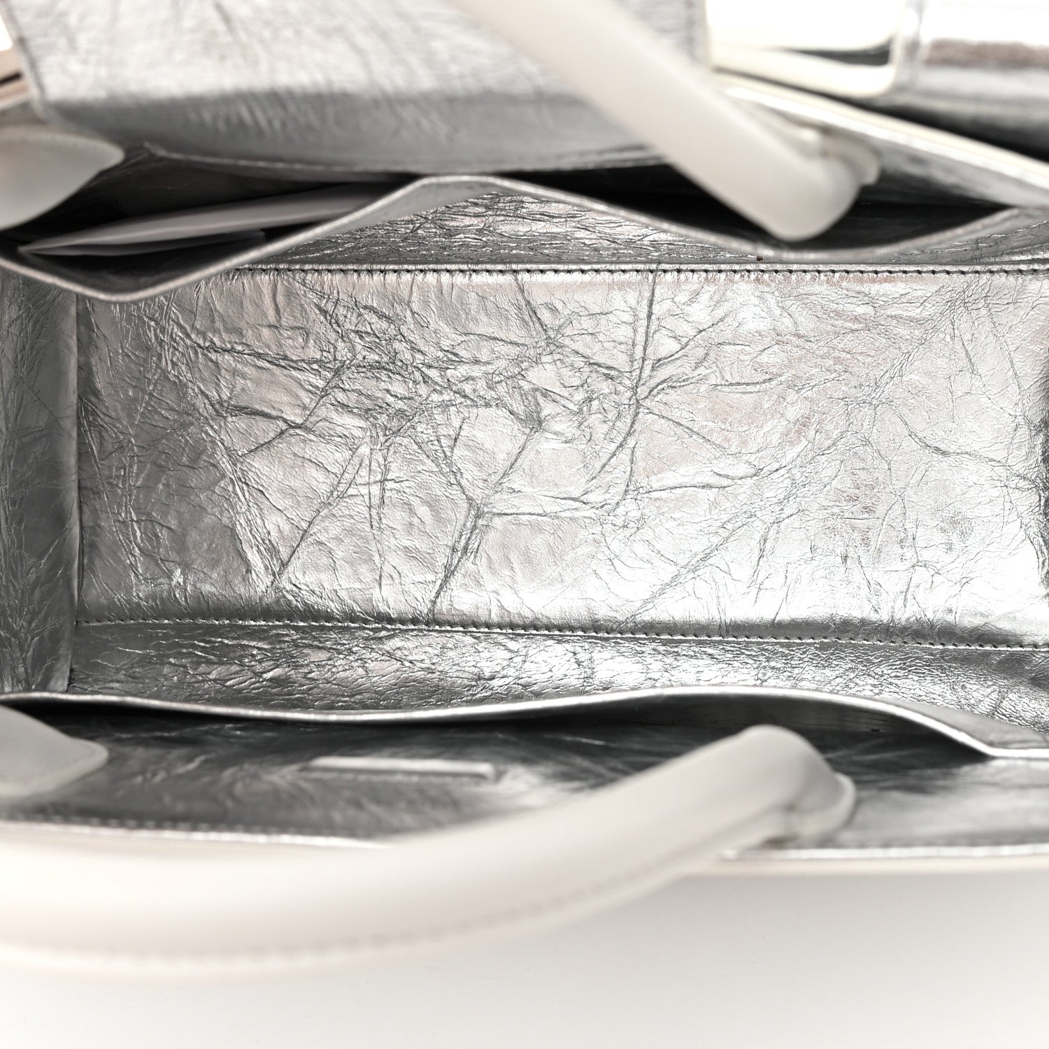 Christian Dior Metallic Calfskin Medium Diorever Flap Silver 5 of 16