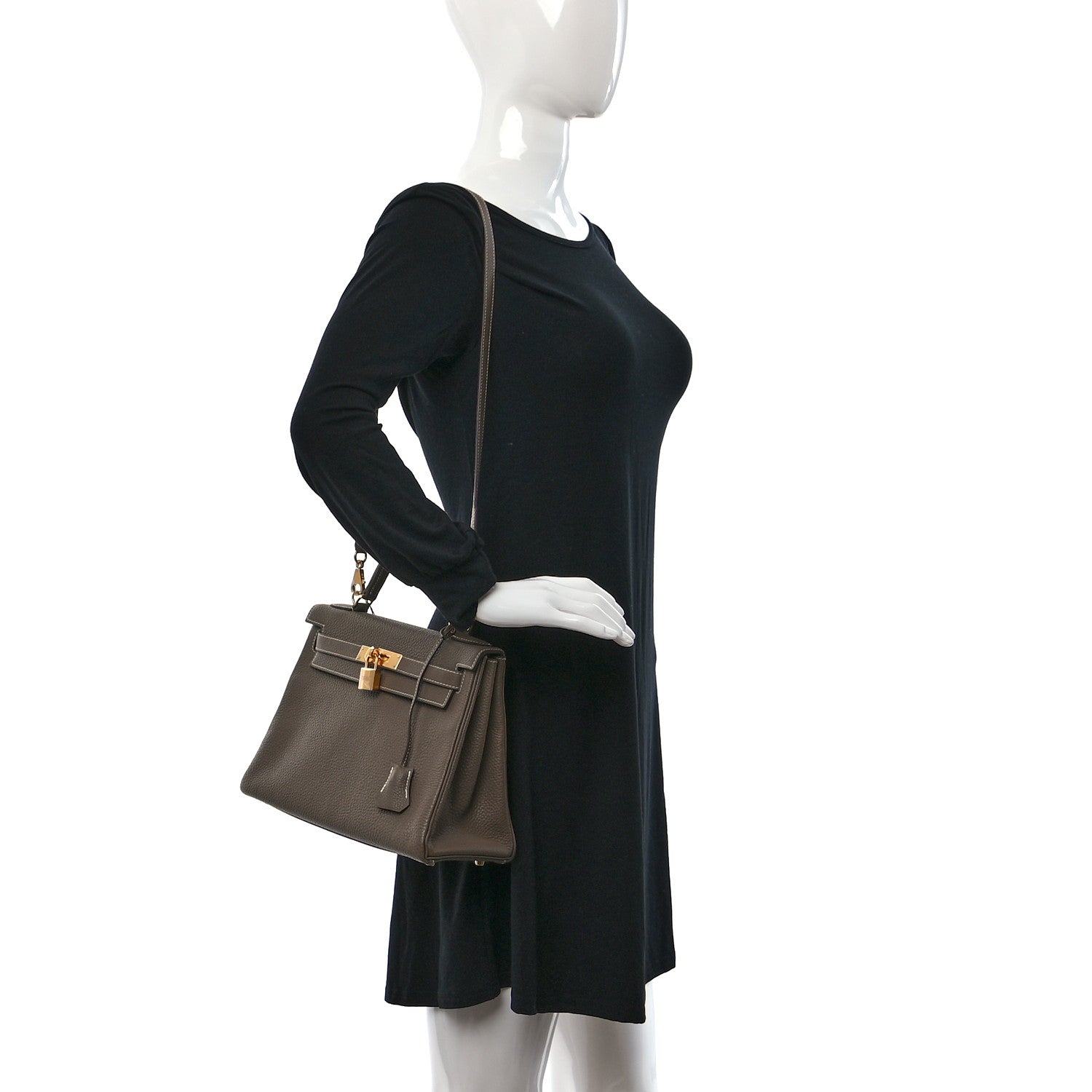 Hermes Togo Kelly Retourne 28 Etoupe 2 of 8