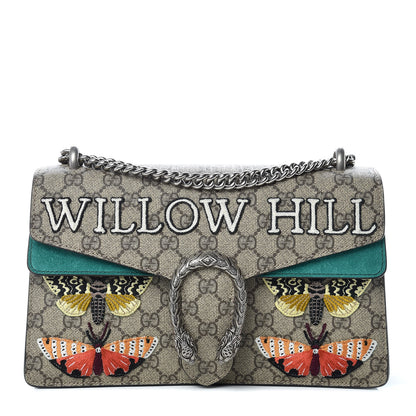Gucci GG Supreme Monogram Willow Hill Embroidered Small Dionysus Shoulder Bag Emerald 1 of 10