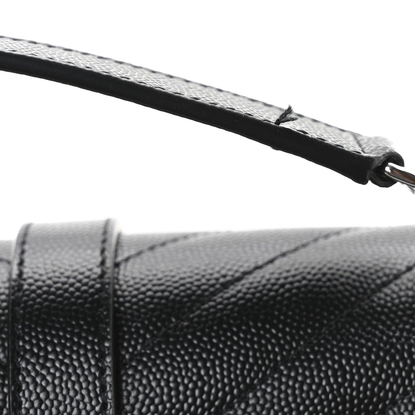 Grain De Poudre Textured Mixed Matelasse Triquilt Medium Monogram Satchel Black