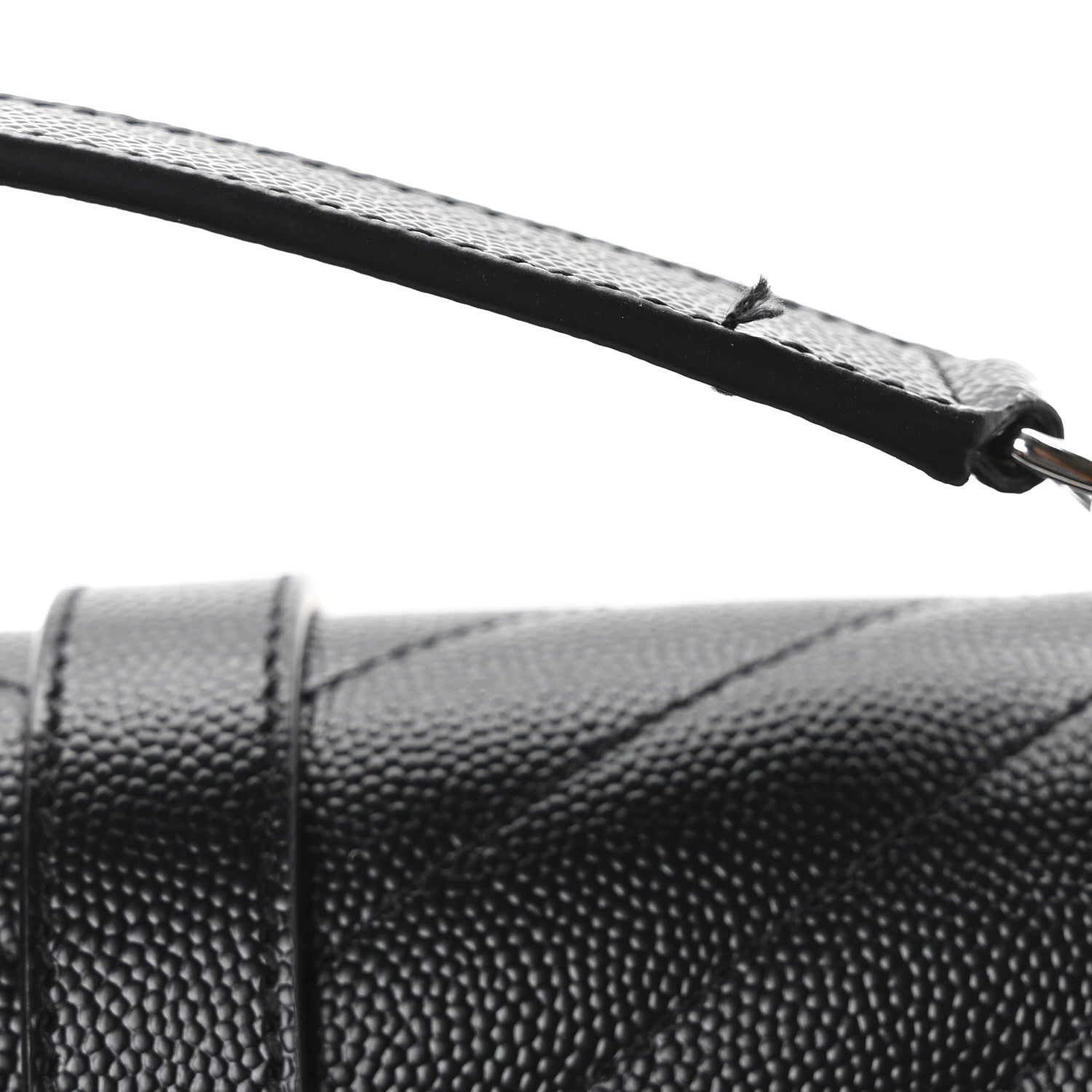 Saint Laurent Grain De Poudre Textured Mixed Matelasse Triquilt Medium Monogram Satchel Black 11 of 11
