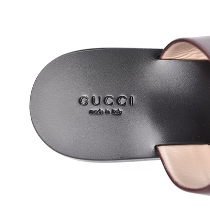 Gucci Calfskin GG Marmont Thong Sandals 38 Vintage Bordeaux 6 of 11