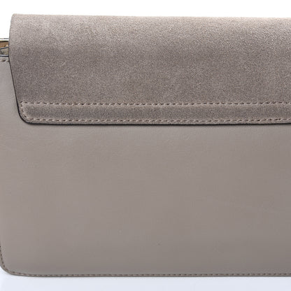 Chloe Suede Calfskin Small Faye Shoulder Bag Motty Grey 10 of 10