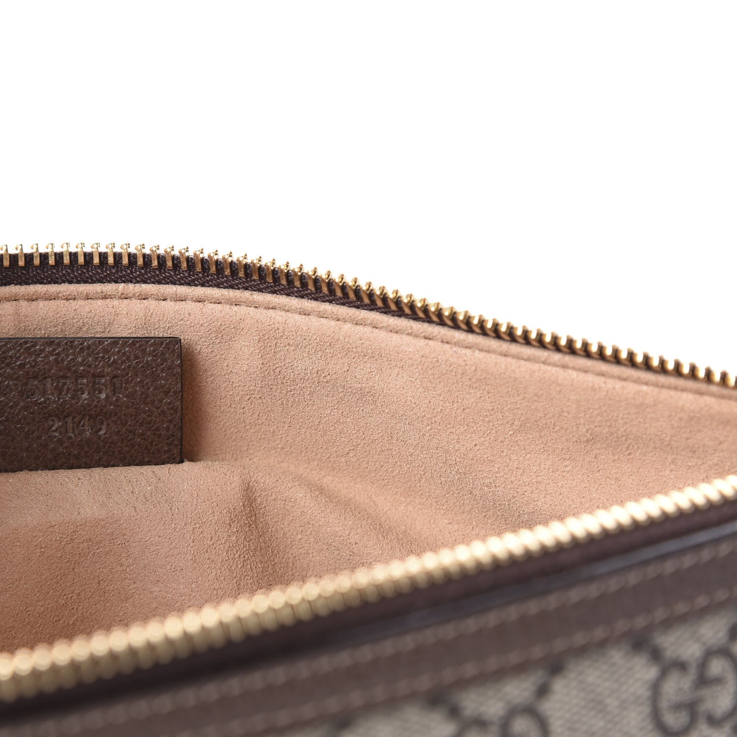 Gucci GG Supreme Monogram Large Ophidia Pouch Clutch Brown 9 of 10