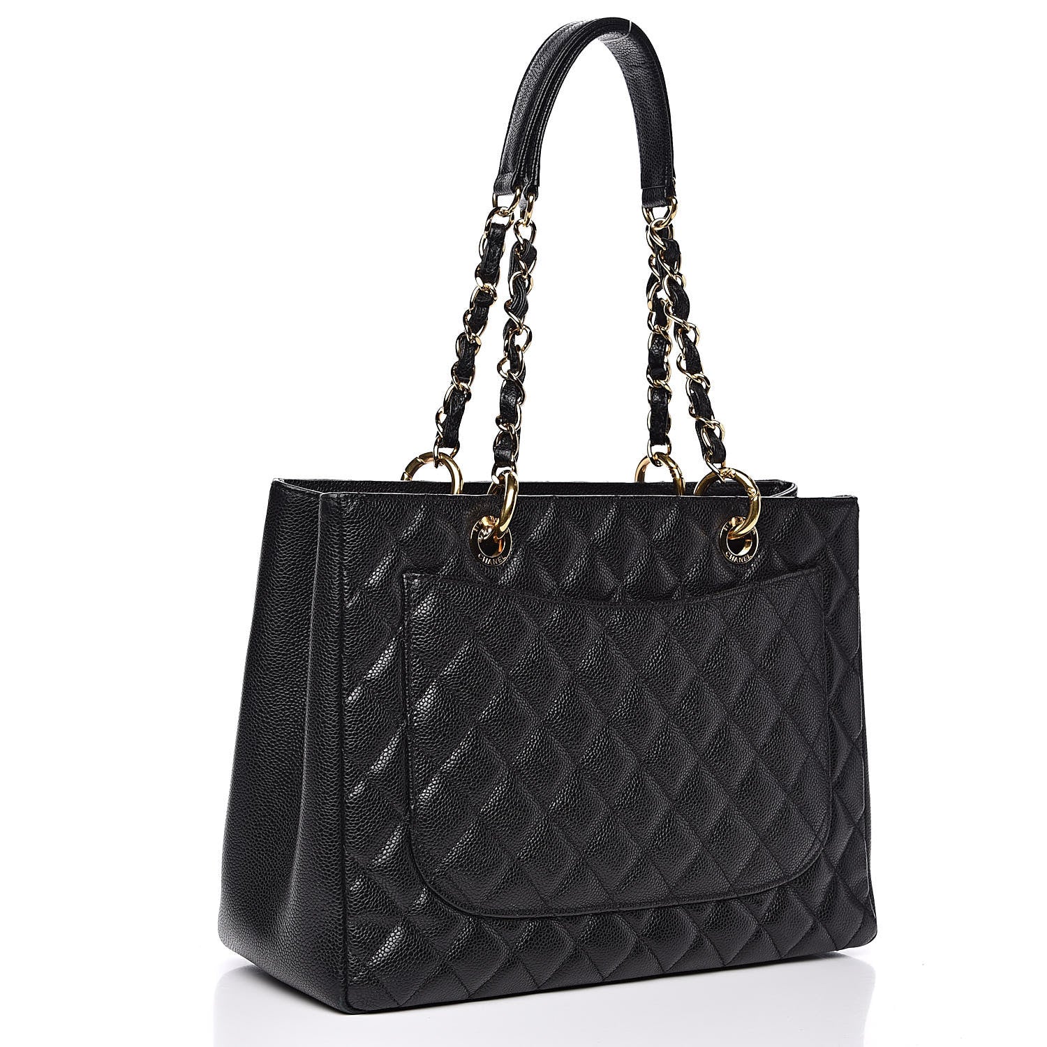 Chanel Caviar Quilted Grand Shopping Tote GST Black 3 of 11
