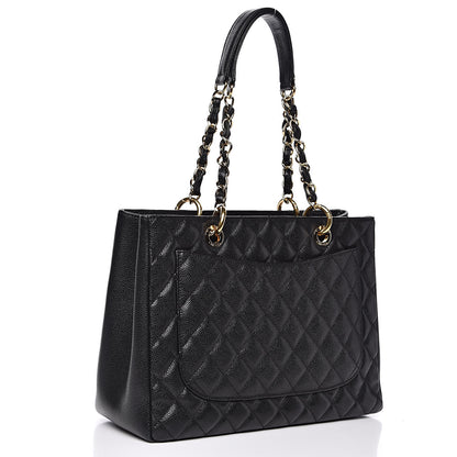 Chanel Caviar Quilted Grand Shopping Tote GST Black 3 of 11