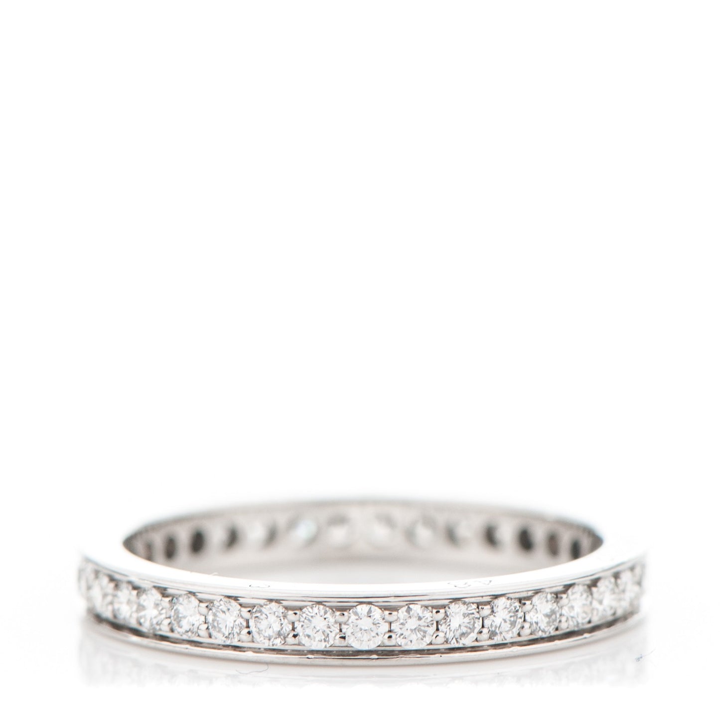 Platinum Diamond 2.4mm Ballerine Wedding Band Ring 48 4.5