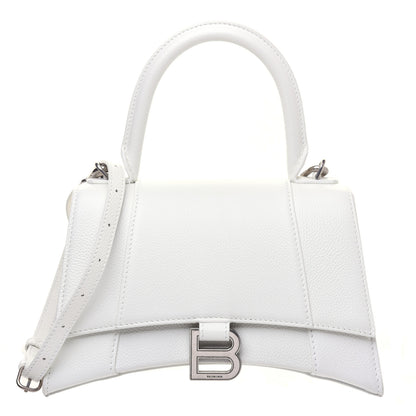 Balenciaga Grained Calfskin Small Hourglass Top Handle Bag White 1 of 13