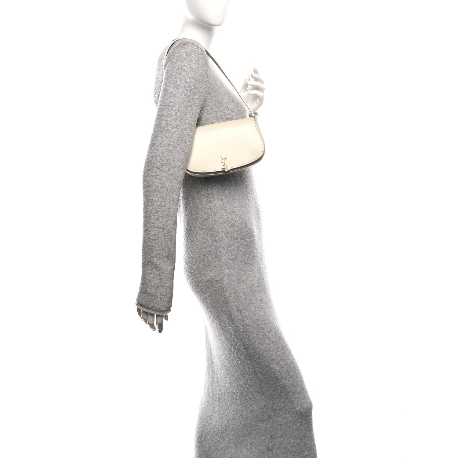 Saint Laurent Box Calfskin Mini Voltaire Shoulder Bag Crema soft 2 of 11