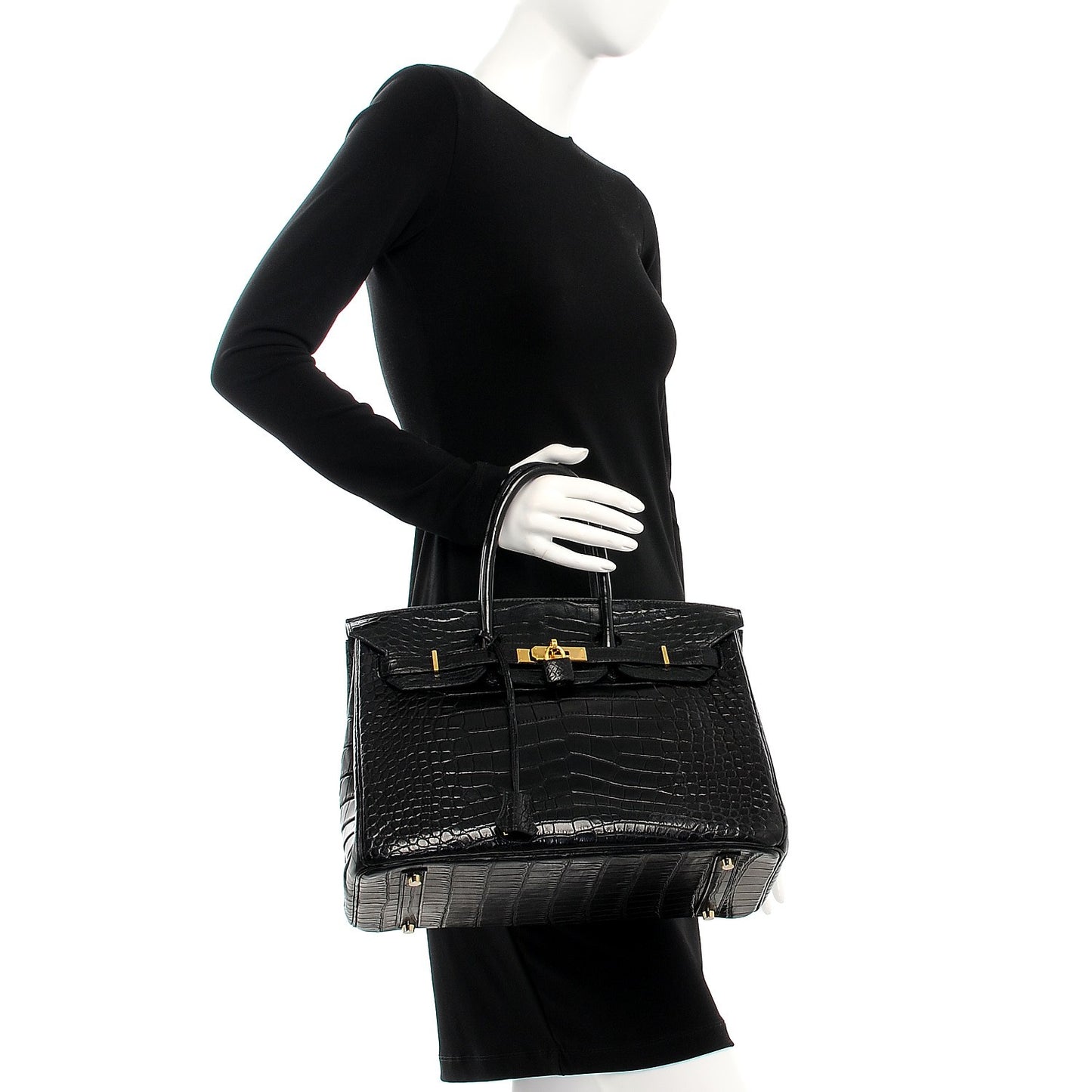 Matte Alligator Birkin 35 Black